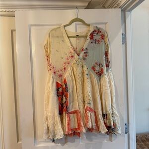 Floral Patchwork Boho Dress